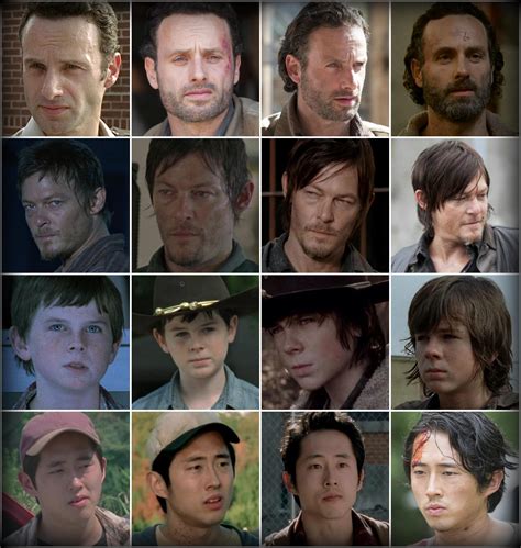 ages of walking dead characters